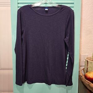 Old Navy Luxe Blue Long Sleeve Tee